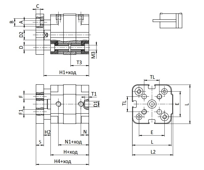 Пневмоцилиндр SC-ADVR-25x30-S купить Нижнем Новгороде