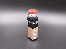 SV-H-PB-R-52-06 Пневмораспределитель 5/2, G1/8 кнопка красная без фиксации