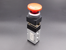 SV-H-EB-R-52-08 Пневмораспределитель 5/2, G1/4, кнопка красная с фиксацией