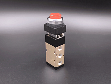SV-H-PPL-R-52-06 Пневмораспределитель 5/2, G1/8 кнопка красная без фиксации